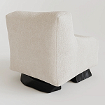 Кресло Cannes с мягкой обивкой букле молочного цвета  варинант исполнения - 3 | Loft Concept в Костроме