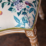 Стул из массива бука бежевый с изображением птиц в саду Beige Green Chinoiserie Blue Bird Chair варинант исполнения - 4 | Loft Concept в Костроме