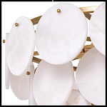 Люстра четырехъярусная с подвесками в форме дисков Cryptocrystalline Stone варинант исполнения - 2 | Loft Concept в Костроме