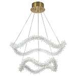 Двухъярусная кольцевая люстра с хрустальным декором Gilbertine Crystal Wavy Ring Chandelier варинант исполнения - 2 | Loft Concept в Костроме