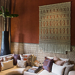 Панно на стену плетеное Макраме бежевый цвет  варинант исполнения - 9 | Loft Concept в Костроме