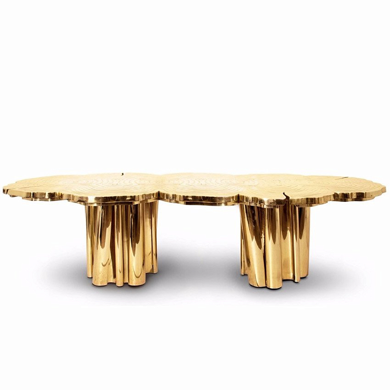 Обеденный стол Fortuna dining table by Boca do lobo Глянцевое золото Обеденный стол Fortuna dining table by Boca do lobo Глянцевое золото в Костроме | Loft Concept