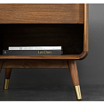 Прикроватная деревянная тумба с ящиком и нишей для хранения Moon Walnut Furniture варинант исполнения - 4 | Loft Concept в Костроме