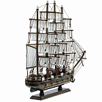 Декоративная модель деревянного тёмно-коричневого парусника в подарочной упаковке With The low варинант исполнения - 2 | Loft Concept в Костроме