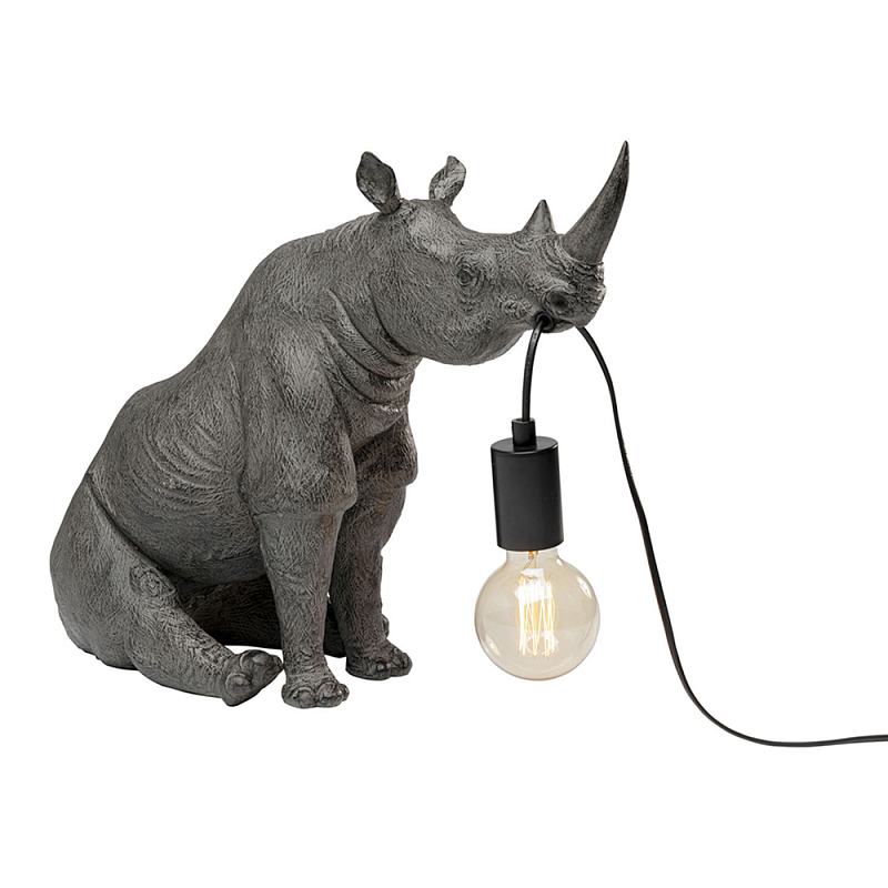 Настольная лампа Носорог Серый в Костроме | Loft Concept 