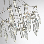 Люстра подвесная из металла с хрустальными подвесками прозрачного цвета Quasar 41 варинант исполнения - 9 | Loft Concept в Костроме