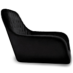 Барный стул со спинкой и подлокотниками на 4-х деревянных ножках Douglas Rhombus Черный Велюр варинант исполнения - 2 | Loft Concept в Костроме