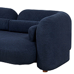 Дизайнерский двухместный диван с мягкими спинкой и подлокотниками синий Madelaine Sofa Blue варинант исполнения - 5 | Loft Concept в Костроме