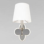 Бра с белым текстильным абажуром и фигурным основанием с зеркальной вставкой Vitorino варинант исполнения - 24 | Loft Concept в Костроме