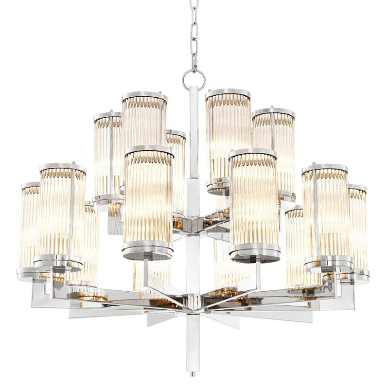 Люстра Chandelier Claridges Никель Прозрачный (Transparent) Люстра Chandelier Claridges Никель Прозрачный (Transparent) в Костроме | Loft Concept