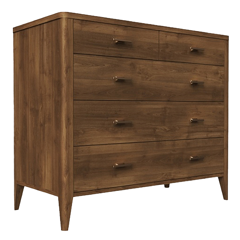 Комод из массива бука с 5-ю ящиками Tasteful Furniture Коричневый Комод из массива бука с 5-ю ящиками Tasteful Furniture Коричневый в Костроме | Loft Concept