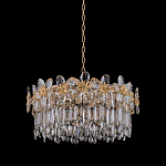 Люстра круглая с декоративными элементами в виде крупных хрустальных цветов Palace Gardens варинант исполнения - 1 | Loft Concept в Костроме