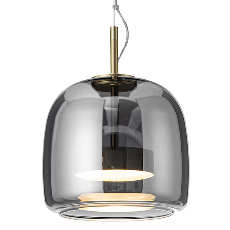 Подвесной светильник Blanton Dark Smoky Hanging Lamp 26 Золотой Стекло Смок Подвесной светильник Blanton Dark Smoky Hanging Lamp 26 Золотой Стекло Смок в Костроме | Loft Concept