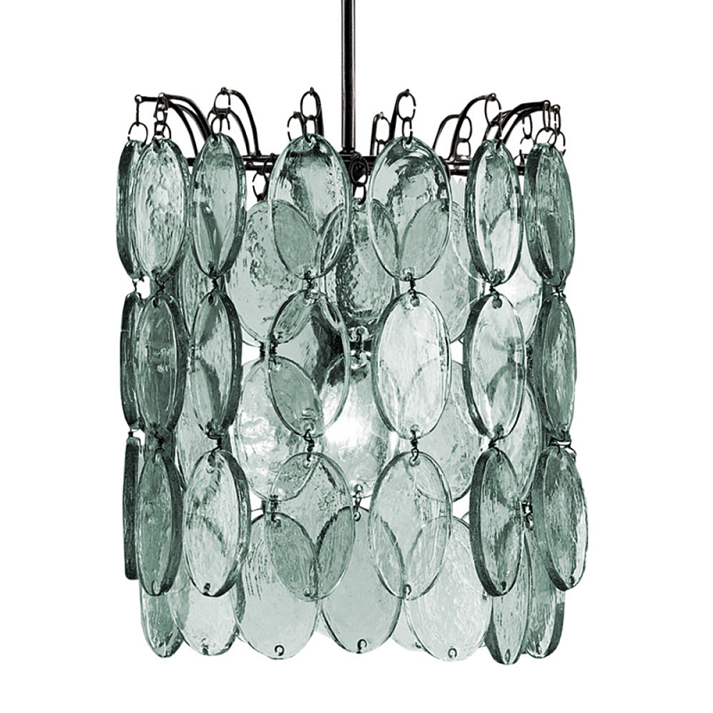Подвесной светильник с каскадом из декоративных элементов Glass Pendant Черный Прозрачный Подвесной светильник с каскадом из декоративных элементов Glass Pendant Черный Прозрачный в Костроме | Loft Concept