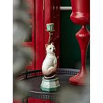 Подсвечник в виде кошки из фарфора с бронзовыми элементами Paradise Cat варинант исполнения - 5 | Loft Concept в Костроме