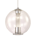 Подвесной светильник с плафоном в форме шара Inner Gleam Orb silver варинант исполнения - 7 | Loft Concept в Костроме