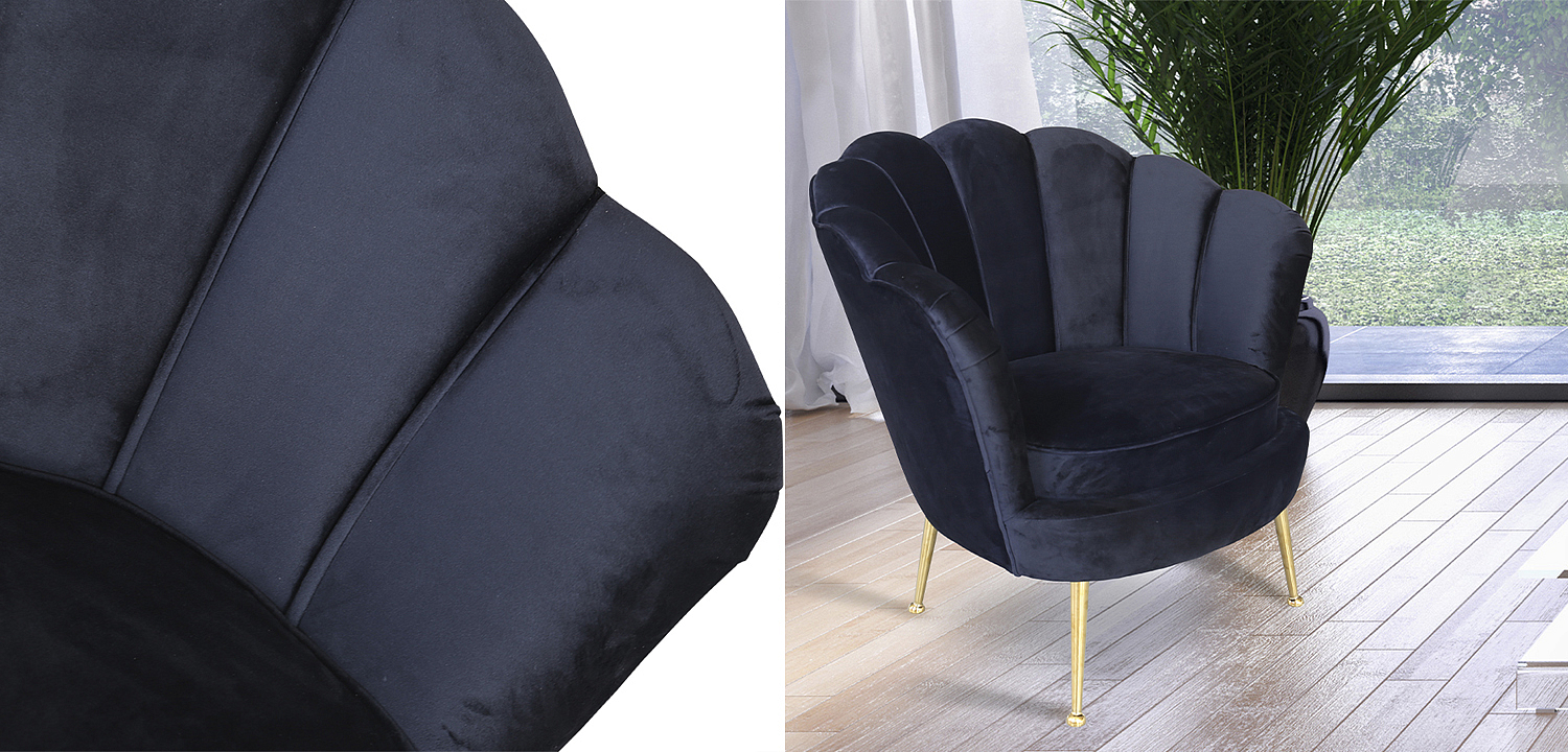 Кресло Trapezium Velur Black Кресло Trapezium Velur Black - Loft-Concept в Костроме