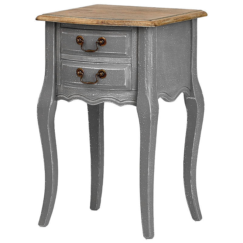 Прикроватная тумба из массива березы серая Grey Montmartre Provence Bedside Table Дуб темный Серый Прикроватная тумба из массива березы серая Grey Montmartre Provence Bedside Table Дуб темный Серый в Костроме | Loft Concept