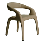 Стул обеденный бежевый из экокожи Unique Futuristic Chair варинант исполнения - 1 | Loft Concept в Костроме