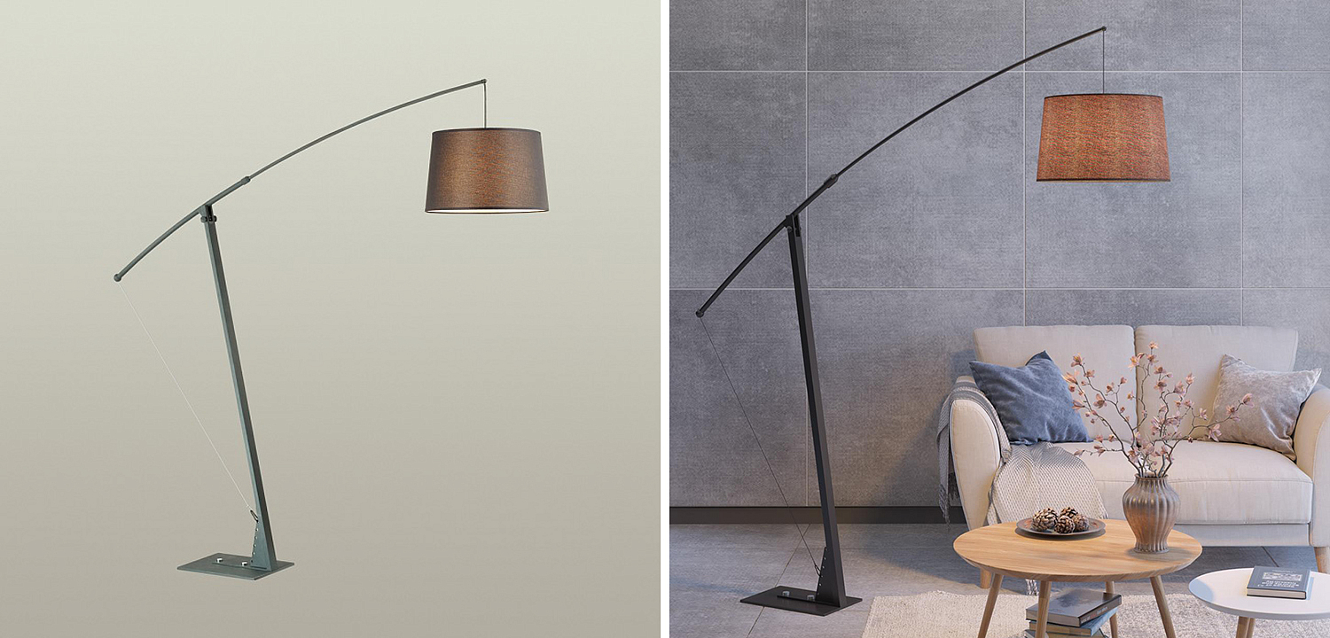 Торшер Floor Lamp Colin black Торшер Floor Lamp Colin black - Loft-Concept в Костроме