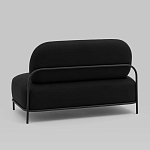 Двухместный диван черного цвета COLOR BLOCK варинант исполнения - 4 | Loft Concept в Костроме