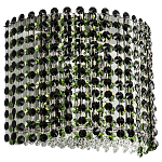 Бра с хрустальными подвесками хром Crystal Art Chrome Green Wall Lamp варинант исполнения - 1 | Loft Concept в Костроме