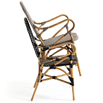 Кресло плетеное из ротанга Ronald Black White Rattan Chair варинант исполнения - 6 | Loft Concept в Костроме