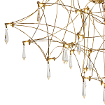 Потолочный светильник с тонкой металлической конструкцией цвета золото Quasar варинант исполнения - 3 | Loft Concept в Костроме