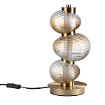 Настольная лампа с 3-мя рифлеными стеклянными шарами Marcelh Light варинант исполнения - 1 | Loft Concept в Костроме