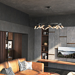 Люстра круглая с трубчатыми лампочками Vanguard Circle варинант исполнения - 4 | Loft Concept в Костроме