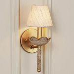 Бра из кованого железа с отделкой плетеной веревкой и сусальным золотом Parisian Style варинант исполнения - 5 | Loft Concept в Костроме