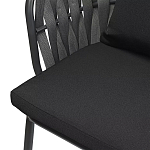 Стул мягкий с декором в виде плетеных лент на спинке и подлокотниках Semicircular Chair Decorated with Ribbons варинант исполнения - 11 | Loft Concept в Костроме