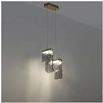 Подвесной светильник волнистой формы из фактурного стекла Wave варинант исполнения - 9 | Loft Concept в Костроме