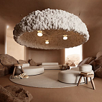 Вязаный подвесной светильник из шерсти Dome Wool Lamp  варинант исполнения - 1 | Loft Concept в Костроме
