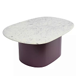 Журнальный столик овальный с мраморной столешницей Decor Showcase варинант исполнения - 1 | Loft Concept в Костроме