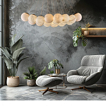 Люстра подвесная круглая с сферическими плафонами из натурального камня Glowing Spheres варинант исполнения - 8 | Loft Concept в Костроме