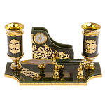 Настольный письменный набор из нефрита с ножом для бумаг в подарочной коробке Maecenas варинант исполнения - 1 | Loft Concept в Костроме