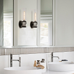 Бра для ванных комнат с прозрачным стеклянным плафоном в форме цилиндра Hinkley варинант исполнения - 8 | Loft Concept в Костроме