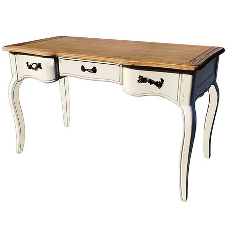 Письменный стол в стиле прованс Montmartre Provence Wooden White Desk Золотой дуб Белый Письменный стол в стиле прованс Montmartre Provence Wooden White Desk Золотой дуб Белый в Костроме | Loft Concept
