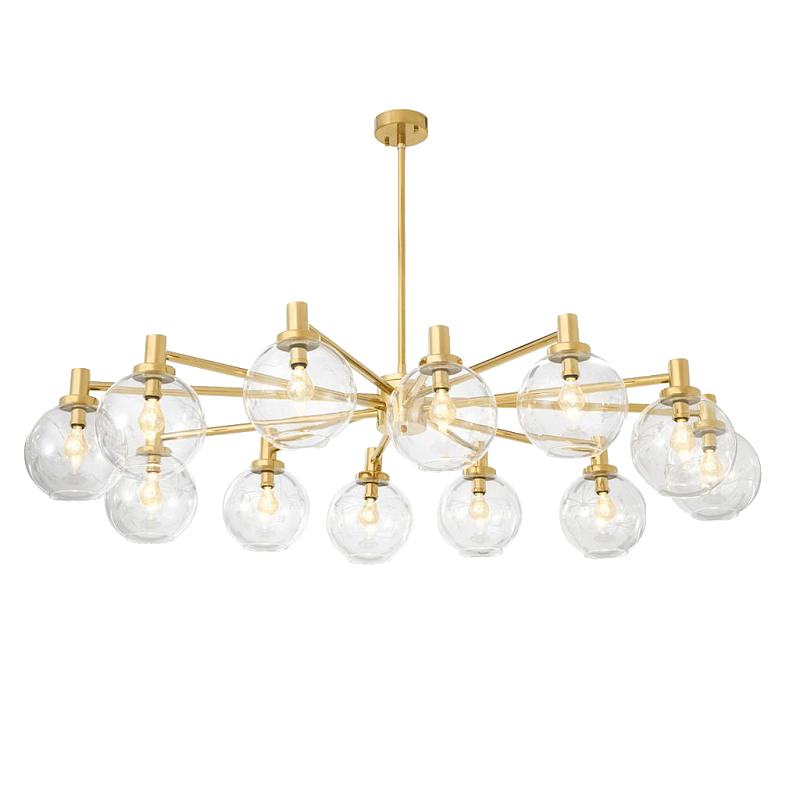 Люстра Chandelier Selva Золотой Прозрачное Стекло Люстра Chandelier Selva Золотой Прозрачное Стекло в Костроме | Loft Concept