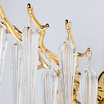 Бра золотого цвета с разветвленными ветвями и длинными прозрачными подвесками в форме стеклянных сосулек Droplet Chandelier варинант исполнения - 4 | Loft Concept в Костроме