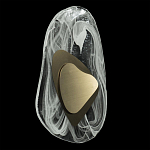 Бра овальное из стекла с золотым элементом Flow Texture  варинант исполнения - 8 | Loft Concept в Костроме