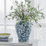 Ваза с крышкой и бело-синим цветочным узором Blue & White Ornament  варинант исполнения - 5 | Loft Concept в Костроме
