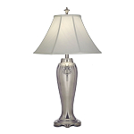 Настольная лампа с белым тканевым абажуром в форме колокола Stiffel варинант исполнения - 2 | Loft Concept в Костроме