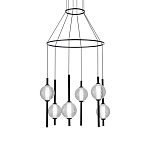 Люстра светодиодная с 6-ю сферическими стеклянными плафонами Splatter варинант исполнения - 2 | Loft Concept в Костроме