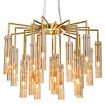 Люстра со стеклянными цилиндрическими плафонами Luminous Cylinders Amber варинант исполнения - 3 | Loft Concept в Костроме