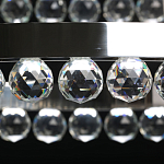 Люстра с двумя кольцами цвета хром и прозрачными хрустальными шарами по периметру Sacramento Transparent Balls Chandelier варинант исполнения - 7 | Loft Concept в Костроме