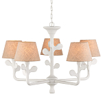 Люстра с белым каркасом и тканевыми абажурами Natural Stems варинант исполнения - 1 | Loft Concept в Костроме