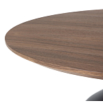 Столик журнальный с круглой деревянной столешницей на черном фактурном основании Bourgeon варинант исполнения - 1 | Loft Concept в Костроме