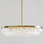 Люстра круглая с подвесками в форме стеклянных капель Glass Rain варинант исполнения - 1 | Loft Concept в Костроме